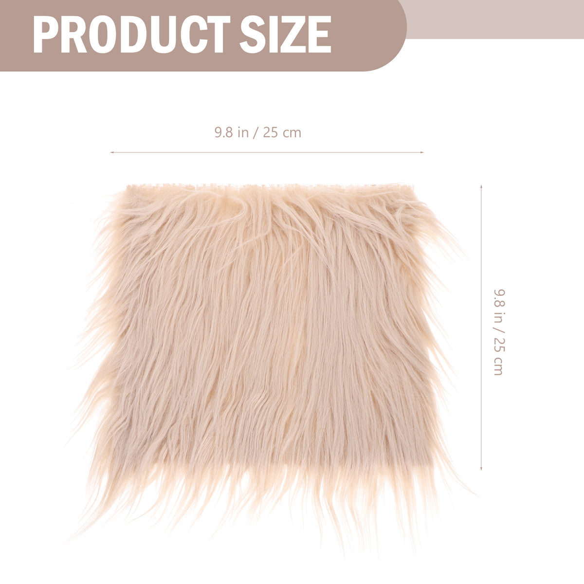 Square Faux Fur Fabric Wooden Balls Gnome Doll DIY Making Supplies F952245