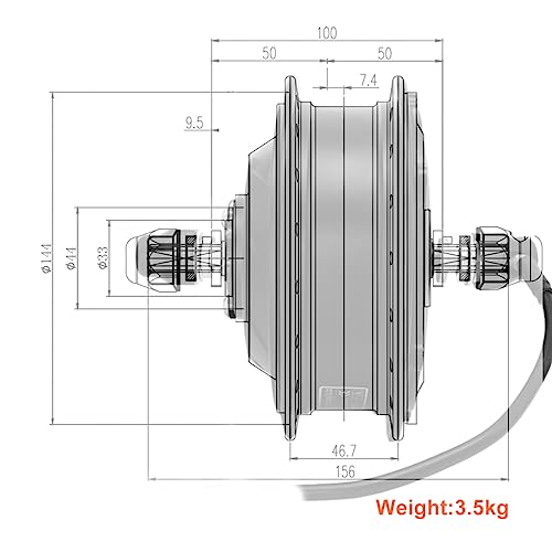 36V 350W 48V 500W Brushless Gear Hub Motor Kit B18453