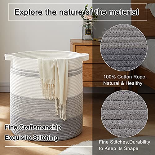 Gradient Yellow 80L Woven Laundry Basket with Handles C72236
