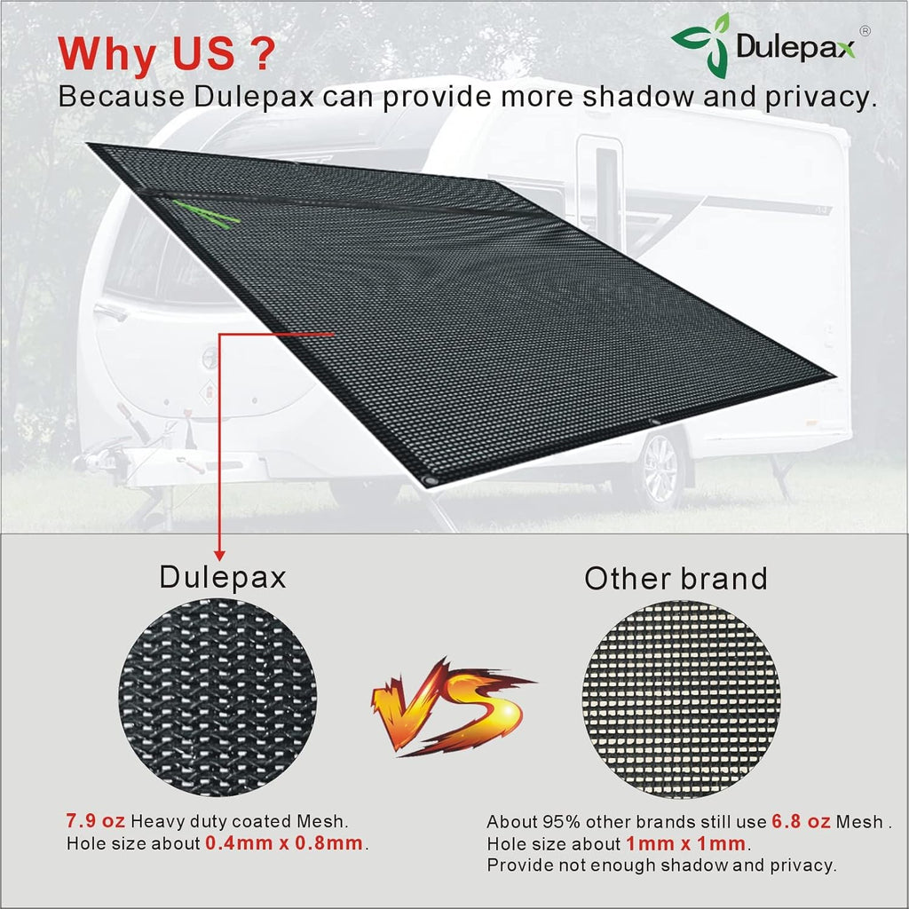 RV Awning Shade Screen with Zipper 8'X15'3'' J3405