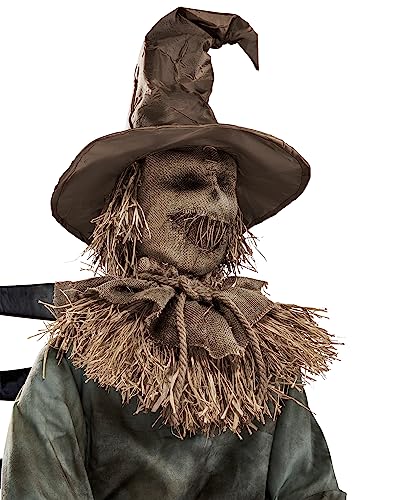 4.5 Ft Scary Sitting Scarecrow Animatronic T11372