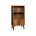 2-Tier Bookshelf with Doors Storage Cabinet X341