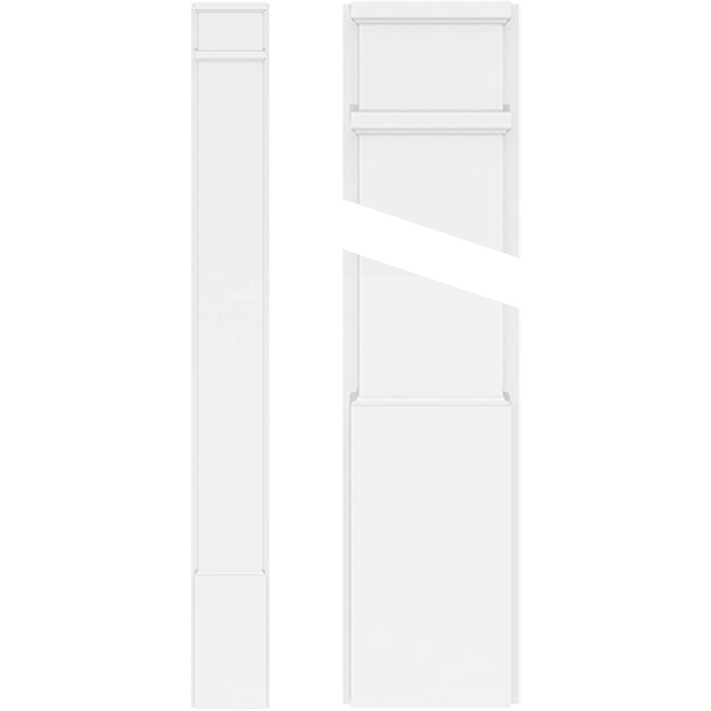 Plain PVC Pilaster with Decorative Capital & Base (Pair) Q921