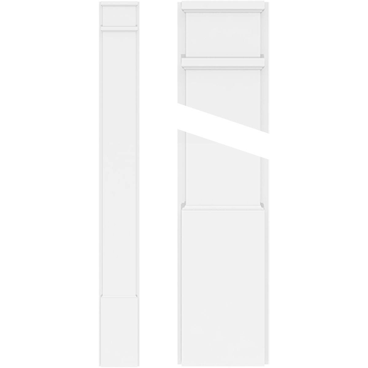 Plain PVC Pilaster with Decorative Capital & Base (Pair) Q921
