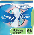 Unscented Heavy Absorbency Feminine Pads with Wings 96 Count Z6163