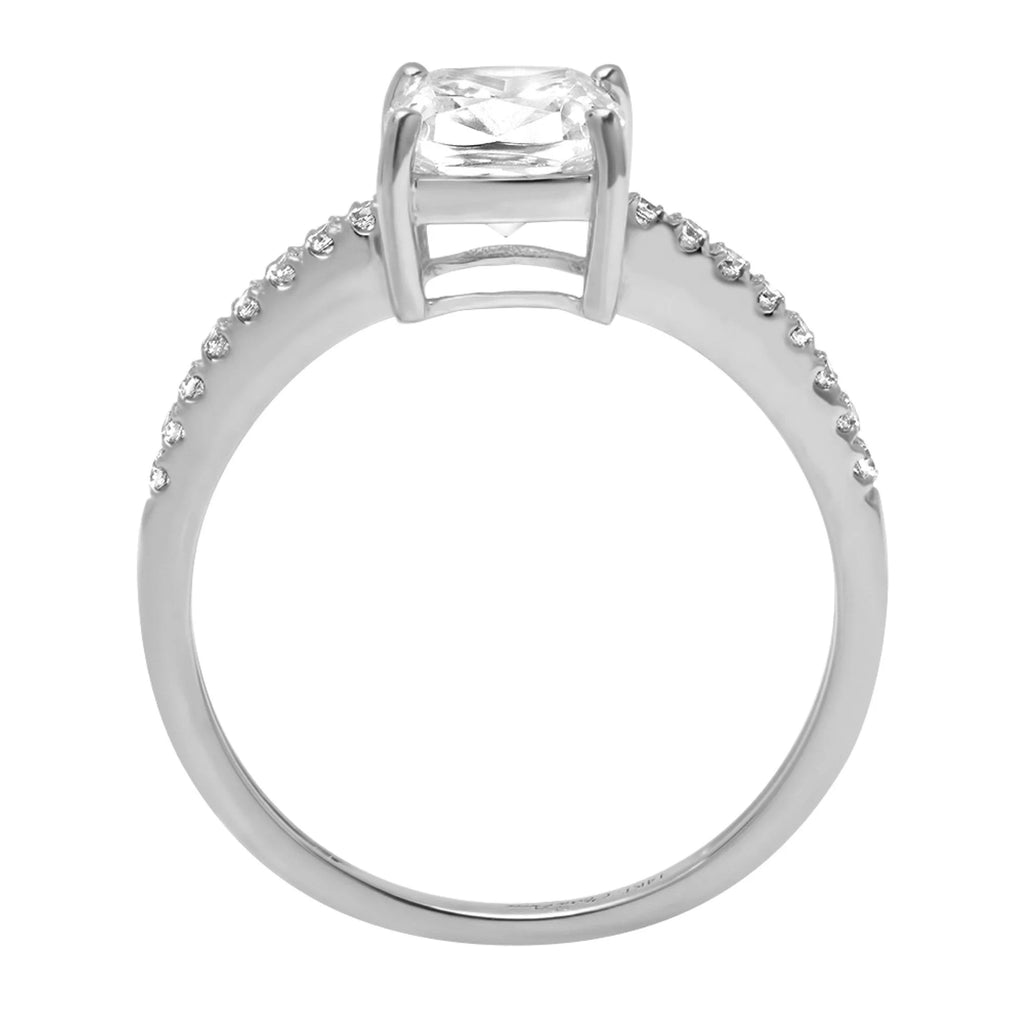 18K White Gold Diamond Engagement Ring size 3.5 Y702455