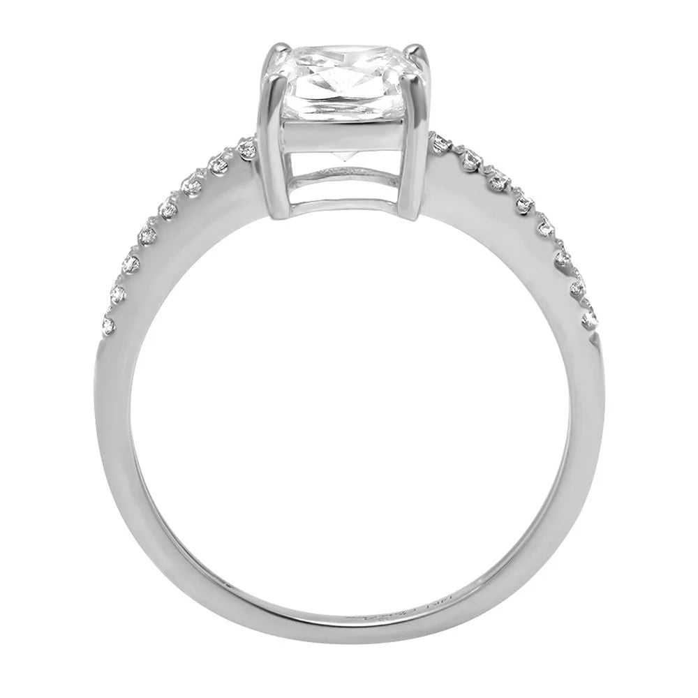 18K White Gold Diamond Engagement Ring size 3.5 Y702455