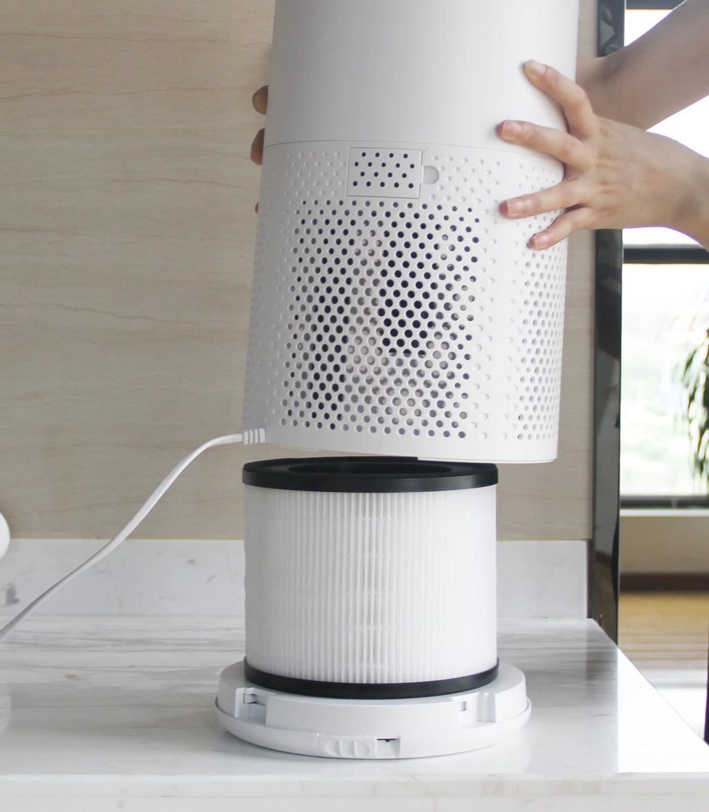 White True HEPA Tower Air Purifier with UV Light N4051