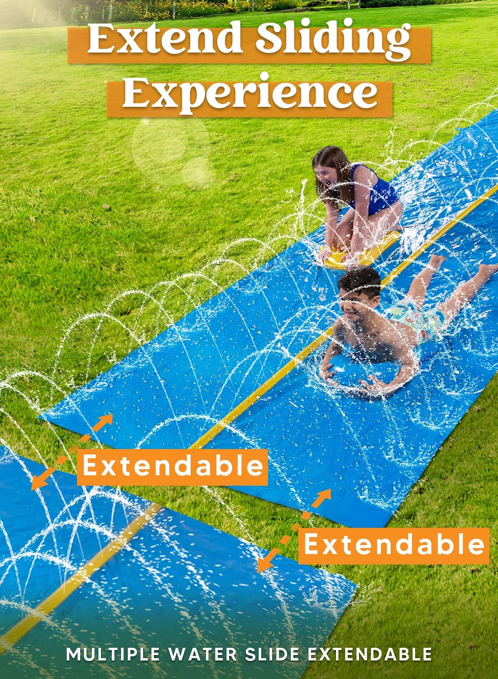 30ft x 6ft Heavy Duty Lawn Water Slide with Sprinkler G743252