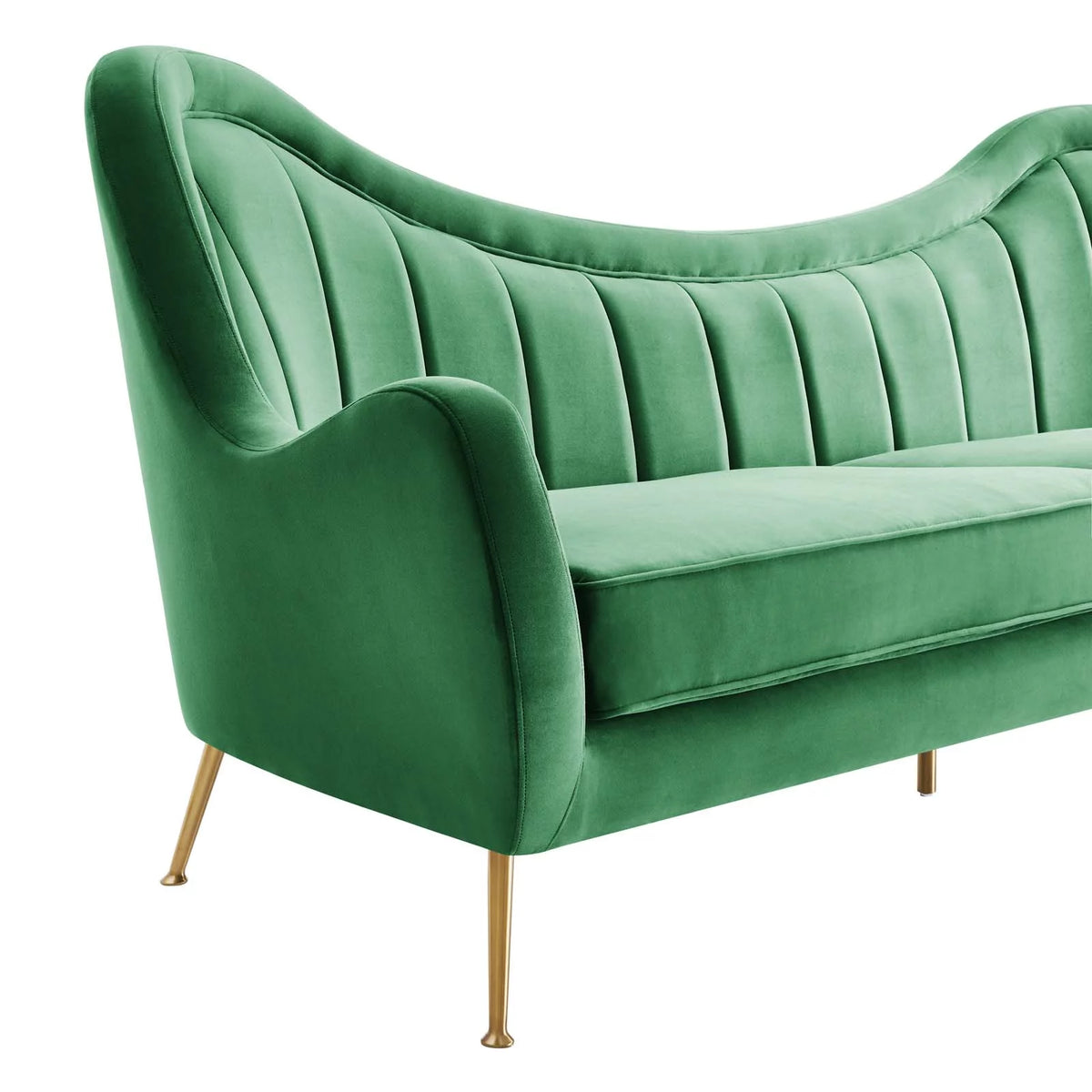 Emerald Channel Tufted Performance Velvet Sofa F3470