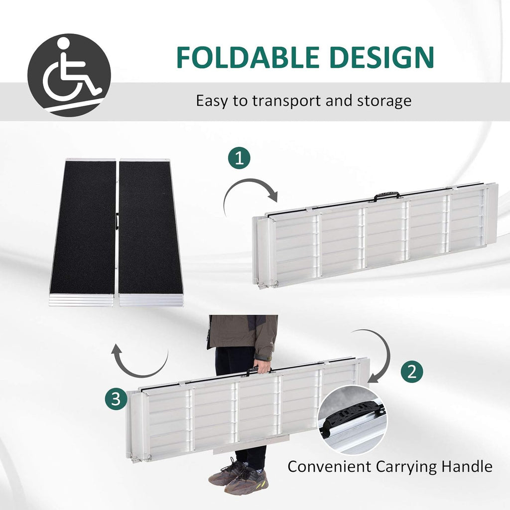 5' Portable Aluminum Wheelchair Ramp with Carrying Handle F754