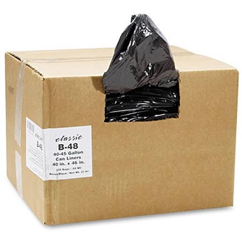2-Ply Low-Density Can Liners 30gal .71 Mil 30 x 36 Black 250/Carton G93515