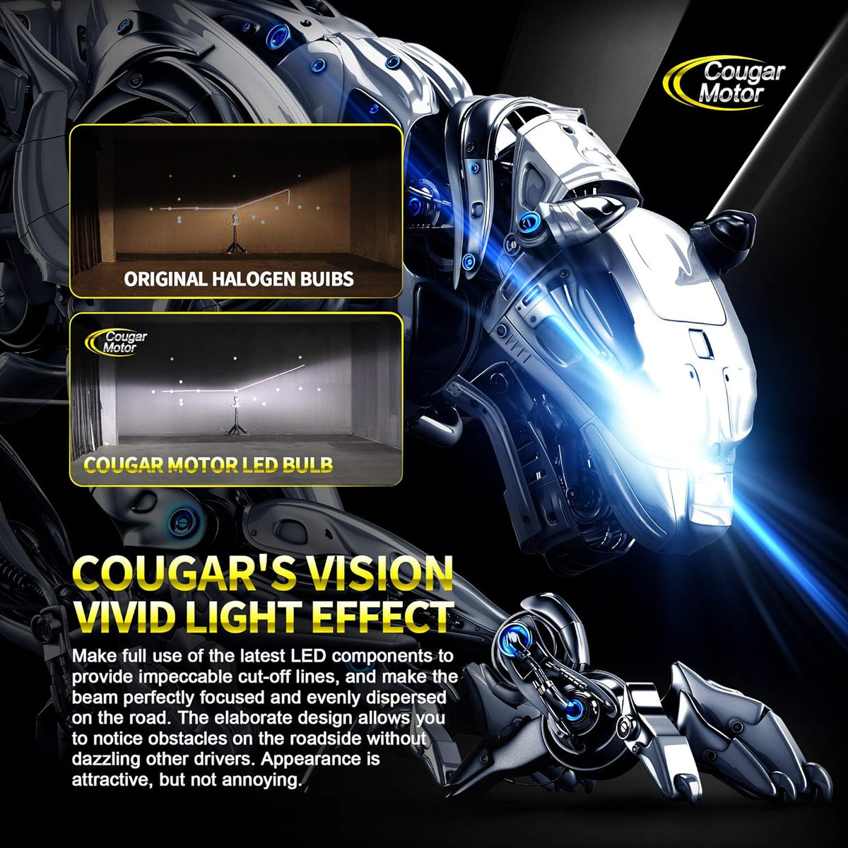 H4 LED Bulb 6500K Cool White Conversion Kit Y801