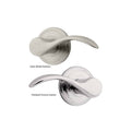 Satin Nickel / Polished Chrome Privacy Door Leverset M4148