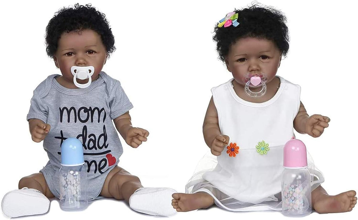 Twins Reborn Baby Dolls Soft Silicone Vinyl Full Body H59130