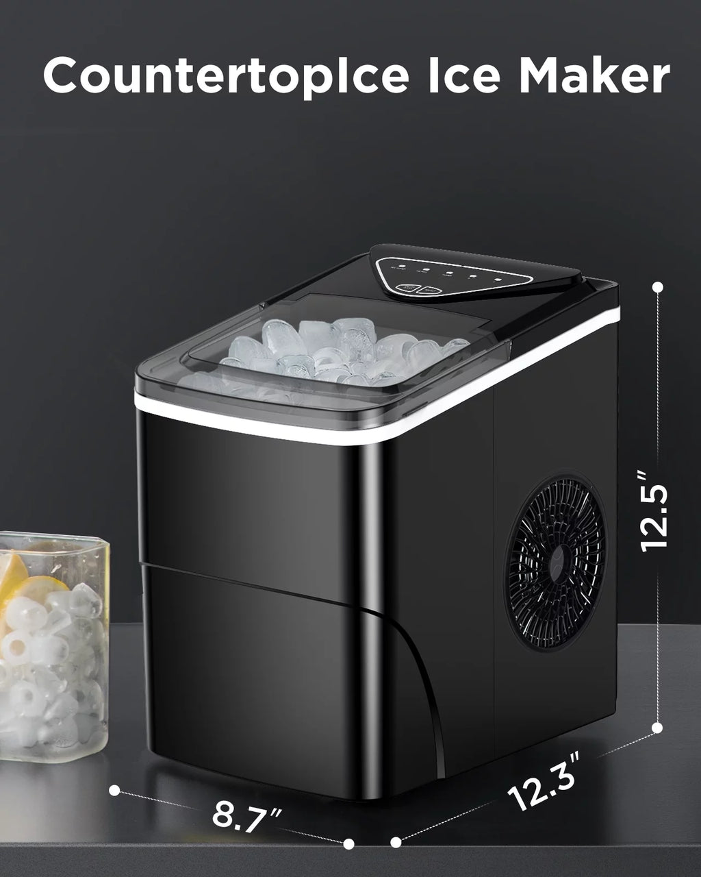 Portable Countertop Ice Maker 26lbs/24h with Scoop & Basket L227