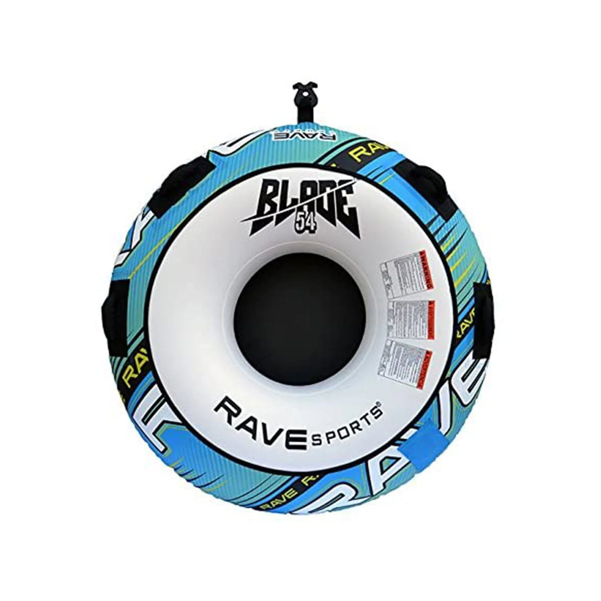 54 Inch 1 Rider Inflatable Towable Water Ski Tube with 4 Handles, Blue P51393