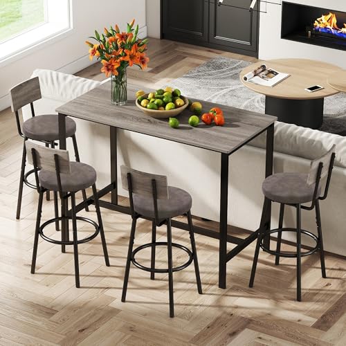 Brown 3 Piece Bar Table and Stools Set of 2 H990