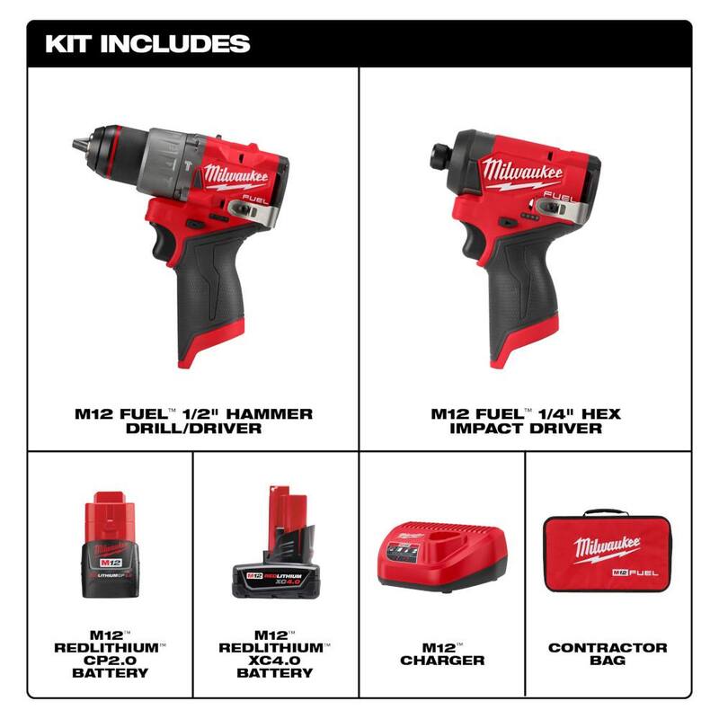 12-Volt Lithium-Ion Brushless Cordless Hammer Drill and Impact Driver Combo Kit with Compact Vacuum N4673