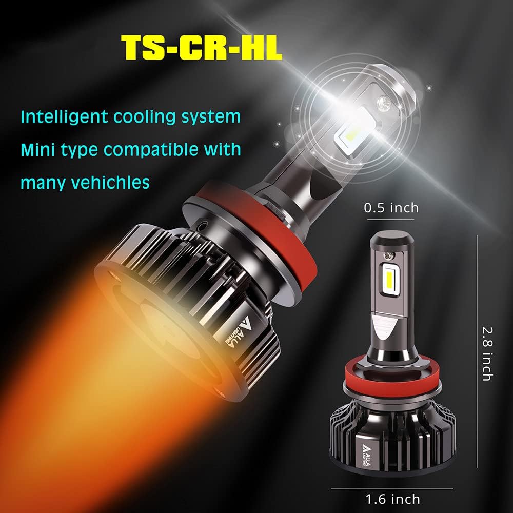 6500K Xenon White LED Headlights Bulbs Pack of 2 W552
