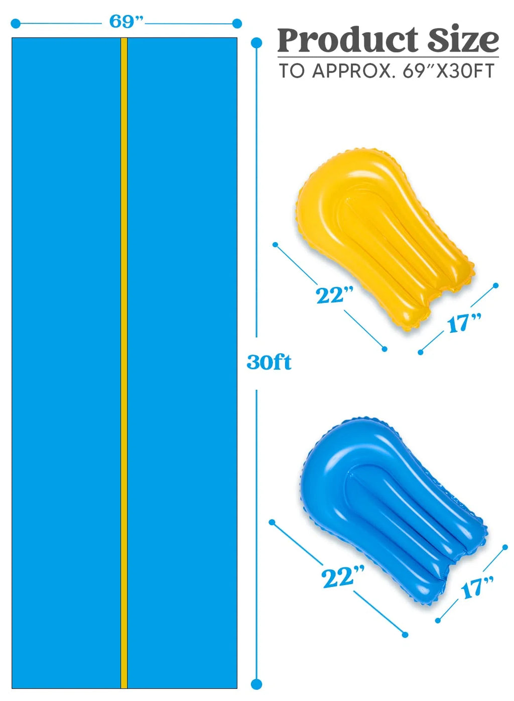30ft x 6ft Heavy Duty Lawn Water Slide with Sprinkler G743252