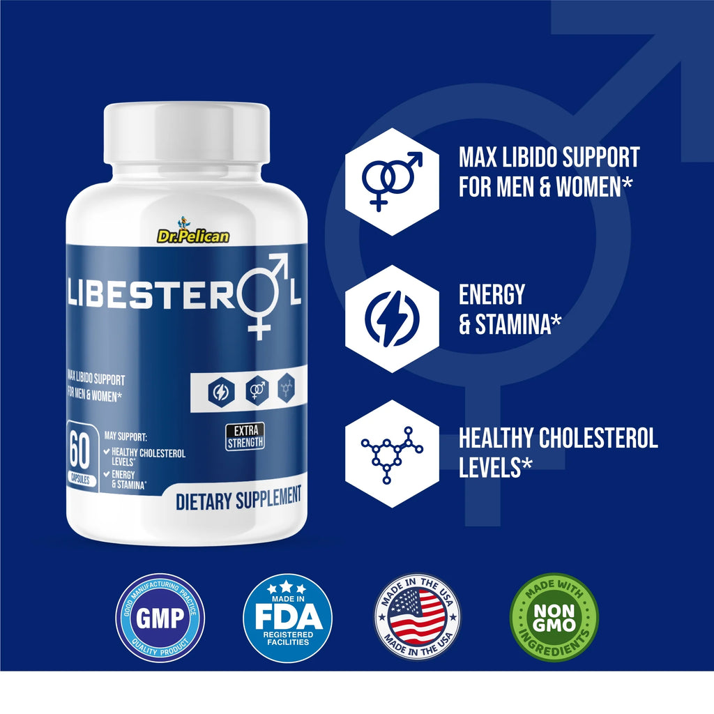 2 Bottles 120 Capsules Libido Stamina Cholesterol Supplement W7784