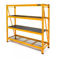 Yellow 4-Tier Steel Storage Shelving Unit C817