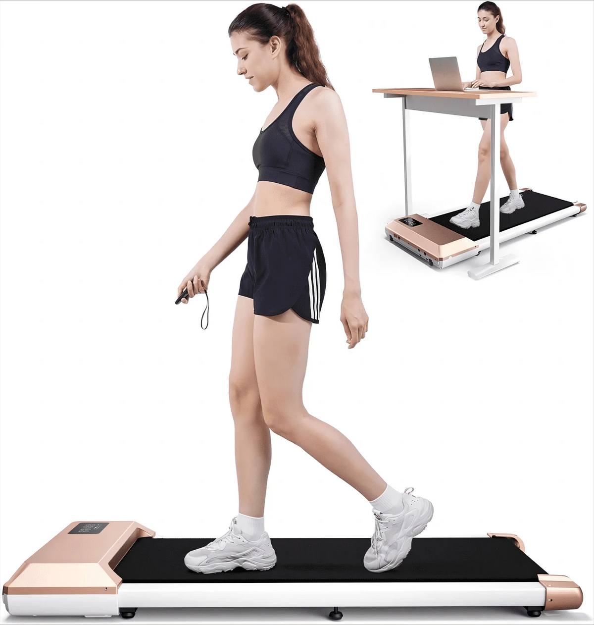 2.5Hp Ultra-Quiet Walking Pad Treadmill with Remote Control F782095