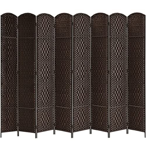 6 Panel Dark Coffee Folding Room Divider L1437