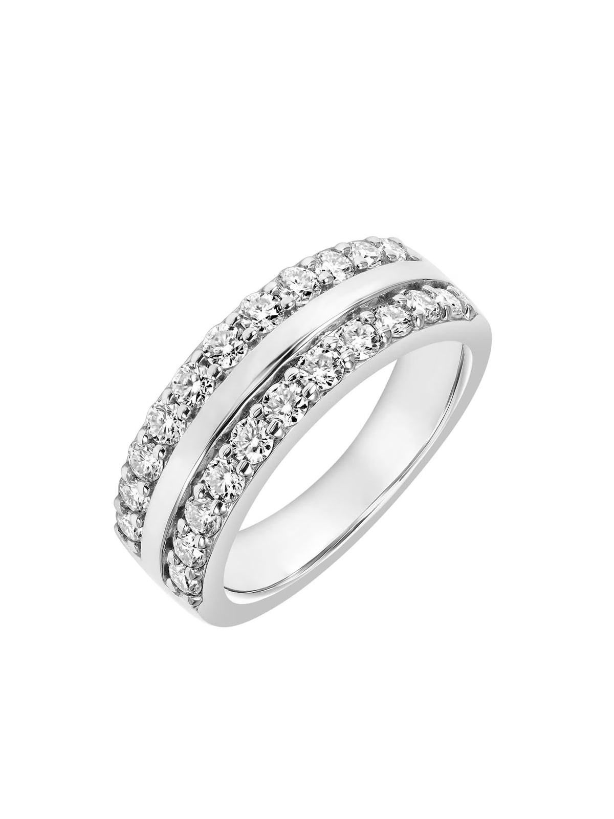 1 Carat Moissanite Sterling Silver Multi-Row Band H482701