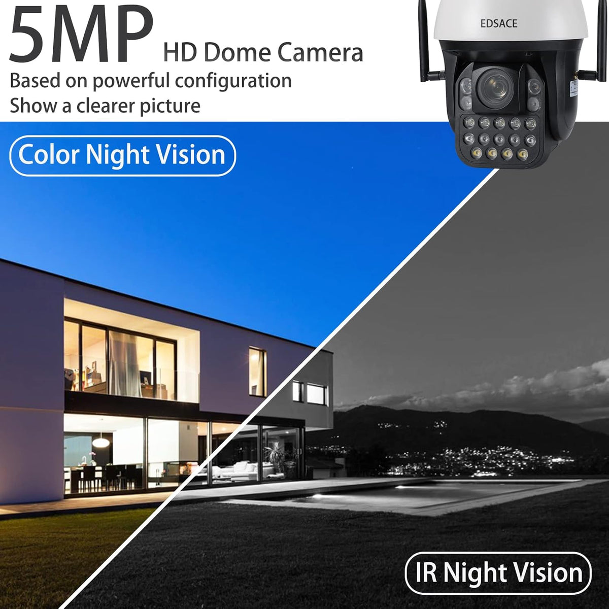 5MP PTZ Camera 36X Optical Zoom Security Speed Dome Camera C7447