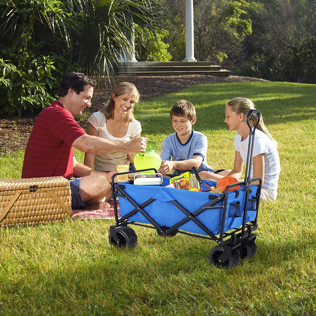 Folding Garden Cart Utility Wagon with Big Wheels H91913