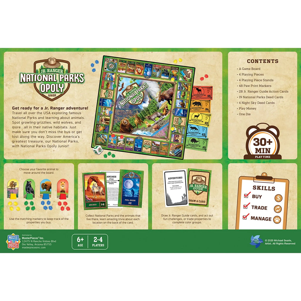 Junior Ranger National Parks Opoly Jr. Board Game D1500