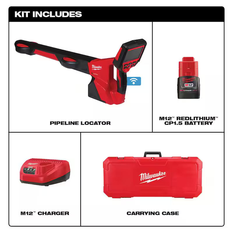 12-Volt Lithium-Ion Hand-Held Pipeline Locator Kit with Battery and Charger S517