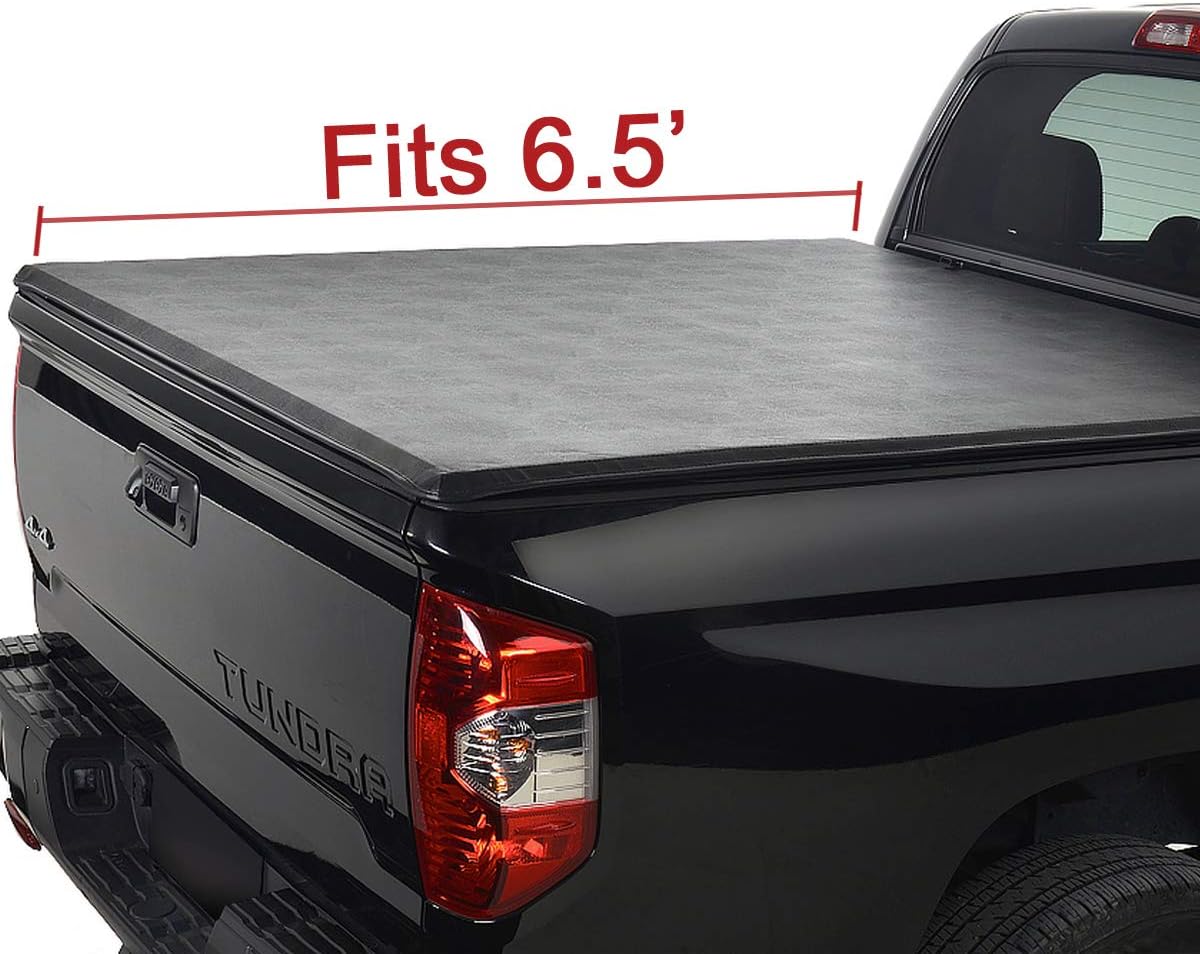 6.5ft Soft Roll up Fleetside Truck Bed Tonneau Cover V943750