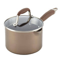2 qt. Covered Straining Saucepan F341