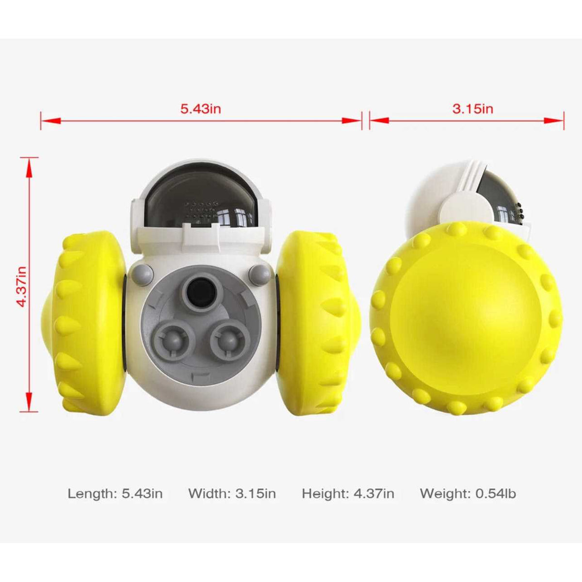 Robot Shaped Treat Dispenser Push Toy C958131