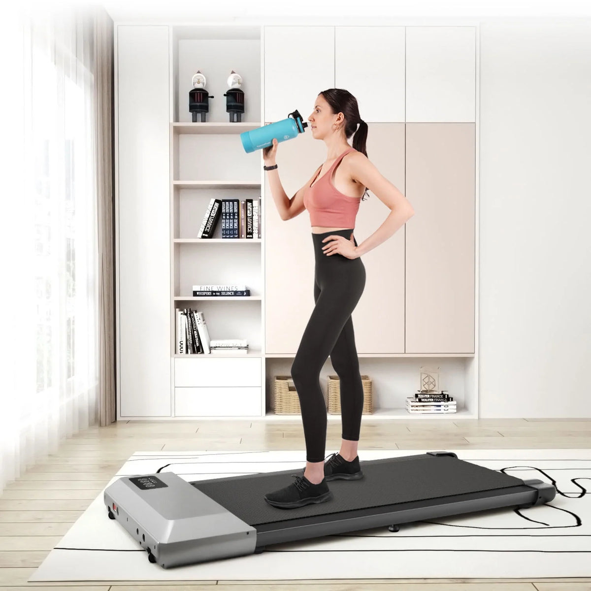 2.5Hp Ultra-Quiet Walking Pad Treadmill with Remote Control F782095