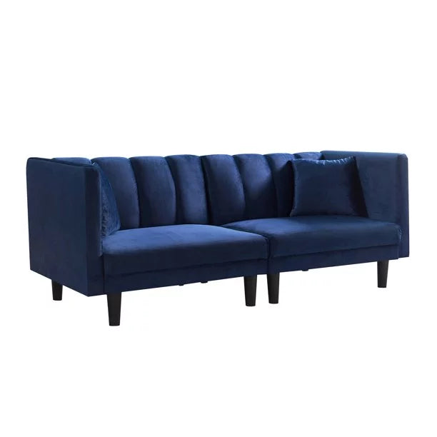 70 inch Velvet Futon Sofa Bed with 2 Pillows V616914