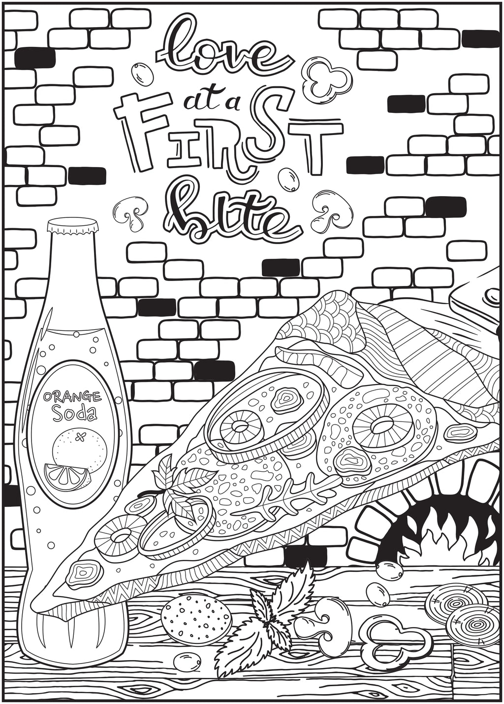 Sweet & Savory Adult Coloring Book, 64 Pages M3231