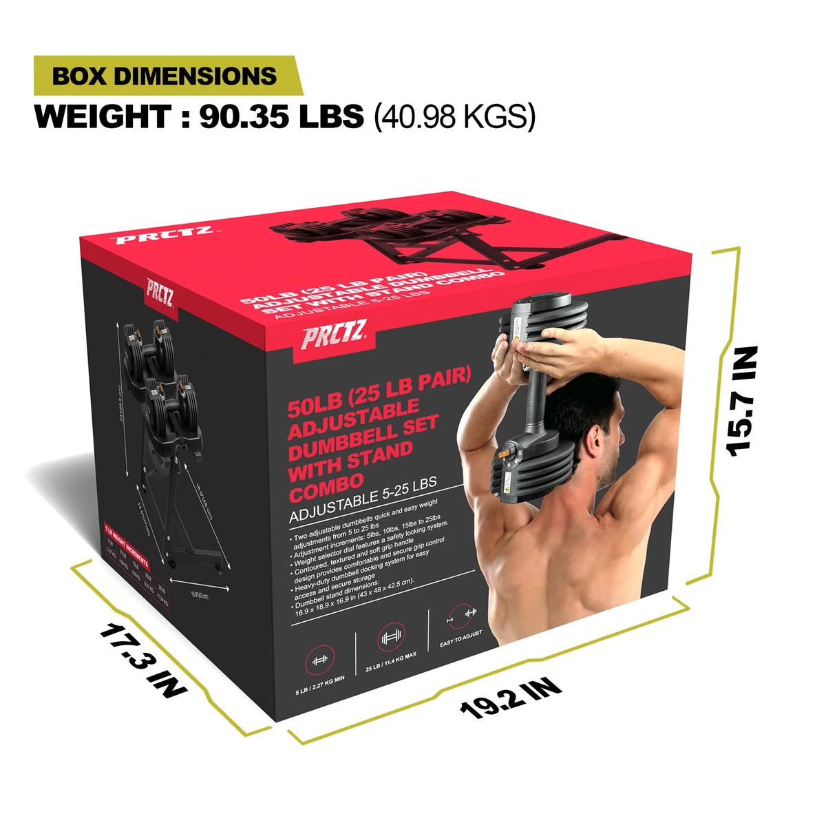 Adjustable Dumbbell Pair with Stand A6674