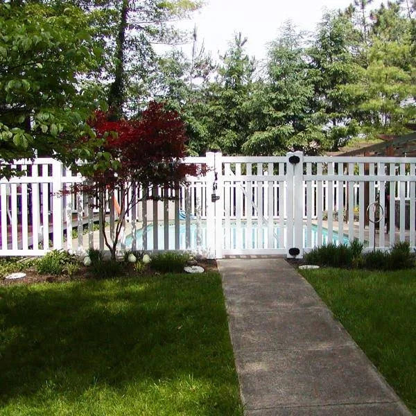 White Vinyl Pool Fence Gate J57854