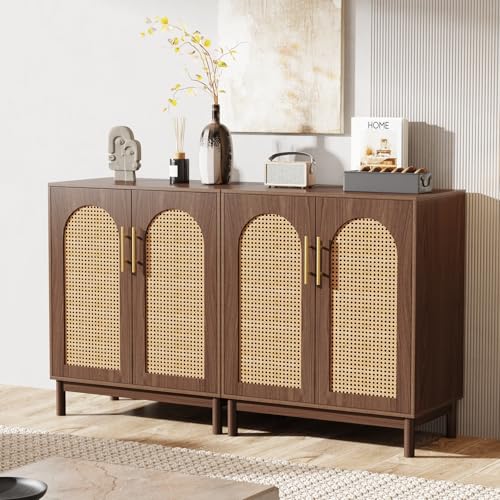Set of 2 Rattan Sideboard Buffet with Storage V32546