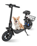 450W Electric Scooter with Seat and Basket C51668