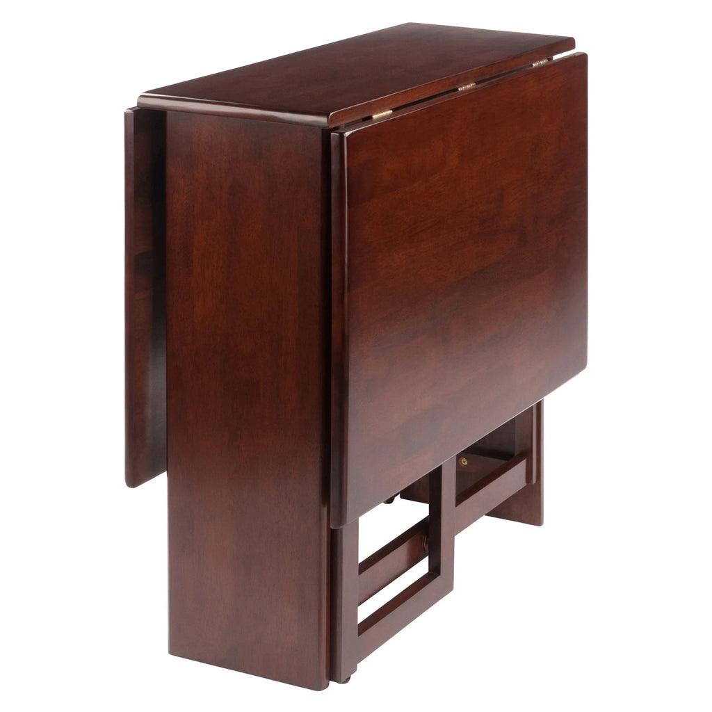 Double Drop Leaf Dining Table Walnut Finish Q929