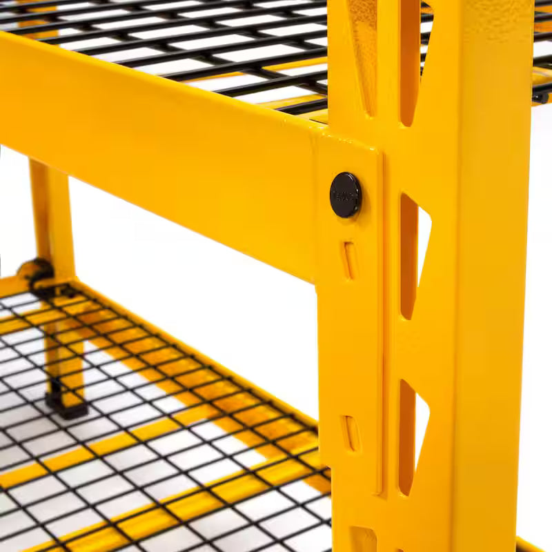 Yellow 4-Tier Steel Storage Shelving Unit C817