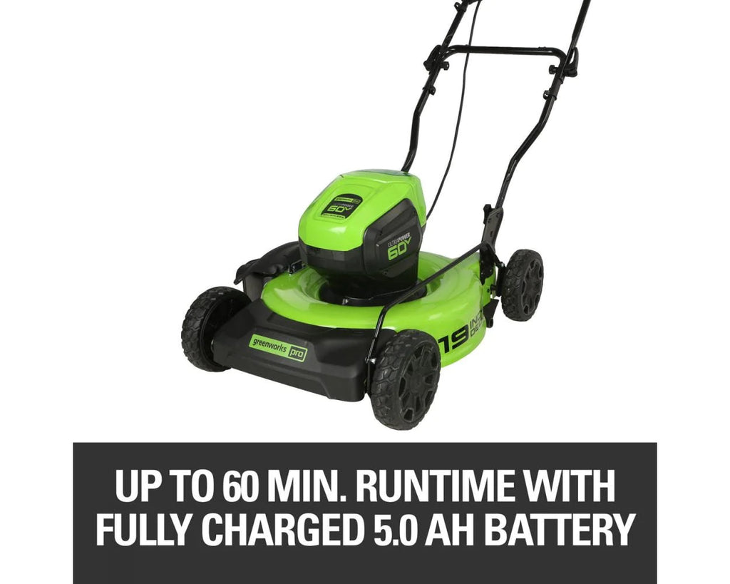 60V 19 Cordless Battery Push Lawn Mower with 5.0Ah Battery & Charger S46991