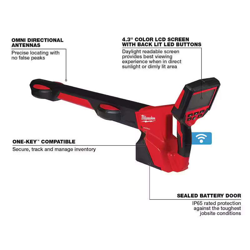 12-Volt Lithium-Ion Hand-Held Pipeline Locator Kit with Battery and Charger S517