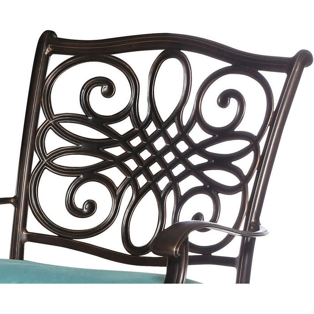 9-Piece Aluminum Outdoor Dining Set with 8 Swivel Rockers Y848