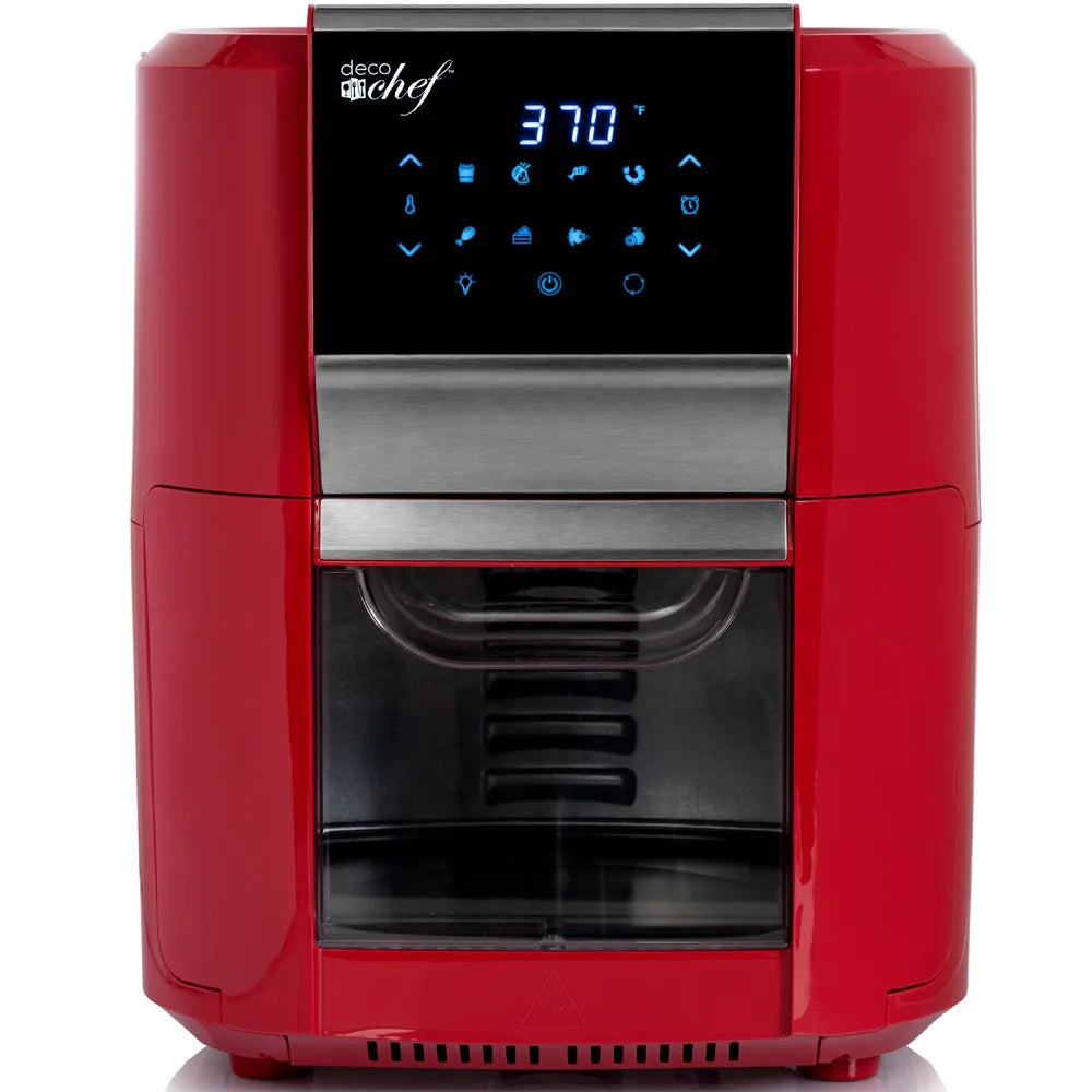 12.7QT Digital Air Fryer Oven with 3 Racks Rotisserie Red A2910
